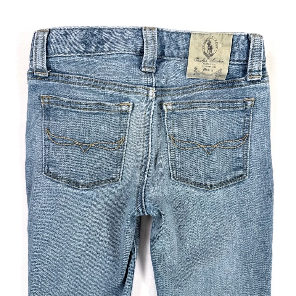 RALPH LAUREN Kids Bowery Skinny Jeans 4T Light Wash Denim Classic Preppy Vintage